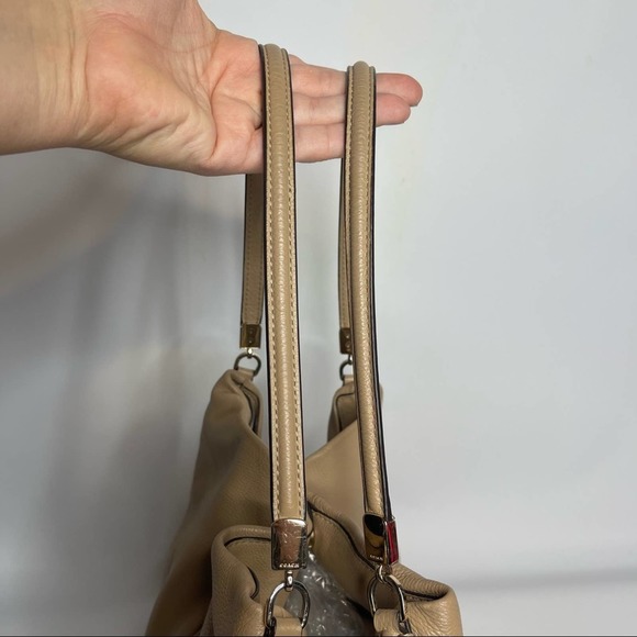 Coach Pebbled Leather Three Compartment Phoebe Tote Shoulder Bag - Picture 6 of 16